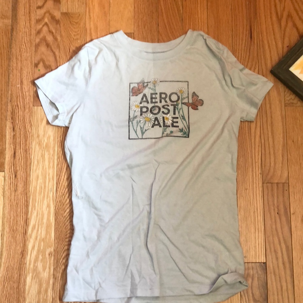 Aeropostle baby blue tshirt size medium